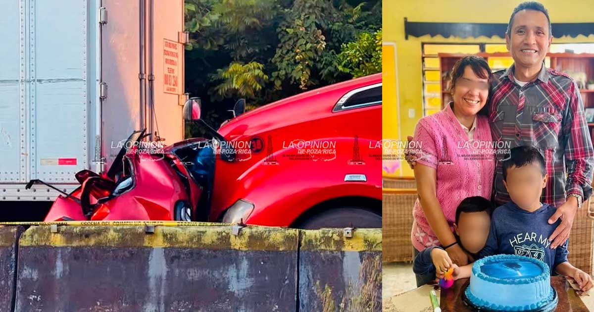 Familia fallece en accidente
