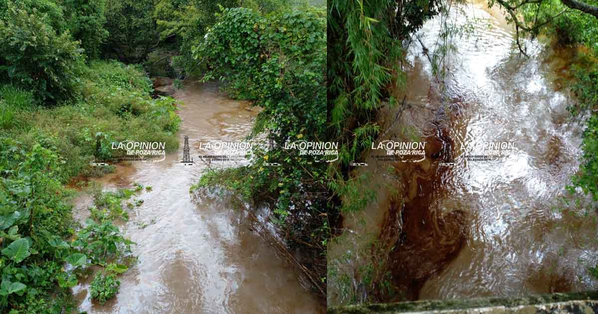 Fuga de aceite contamina río Fuga de aceite contamina río