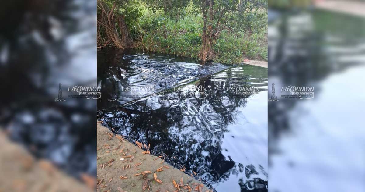 Derrame de hidrocarburo contamina arroyo y huertas Derrame de hidrocarburo contamina arroyo y huertas