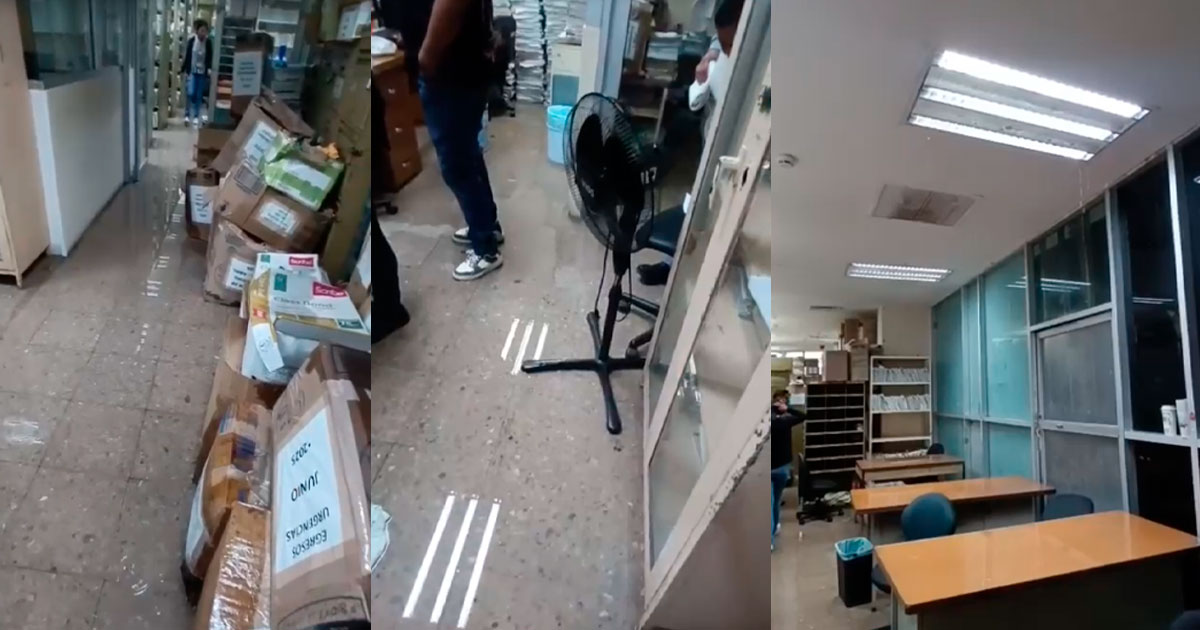 Se inunda área de archivos en IMSS Veracruz