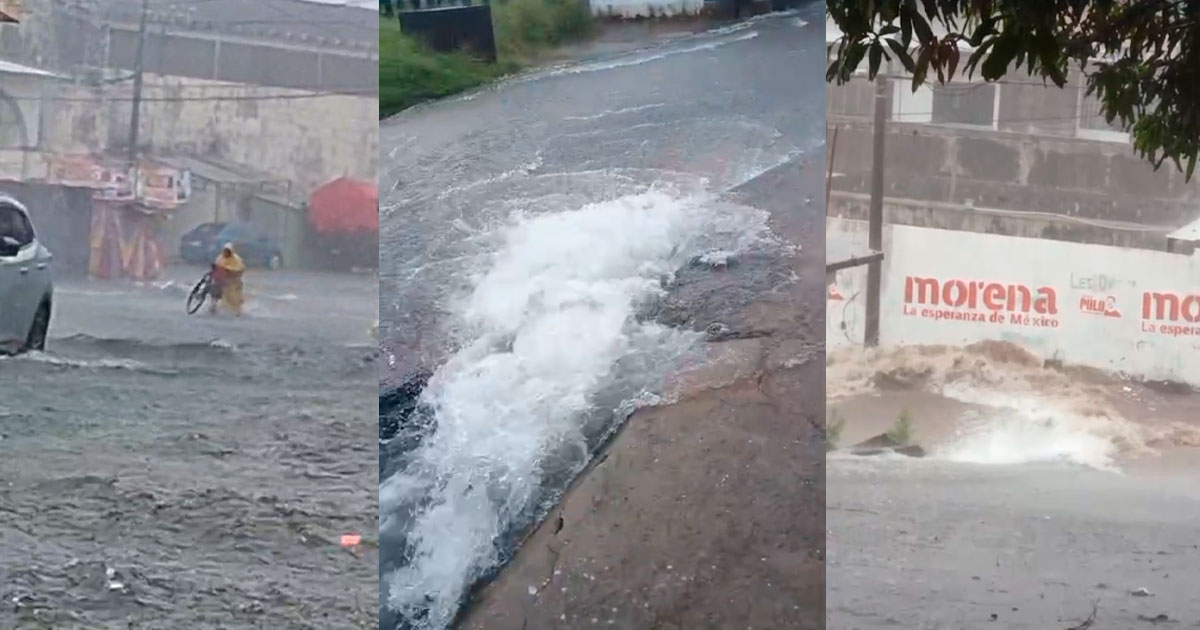 Se inunda Alvarado, colonias y localidades sin luz