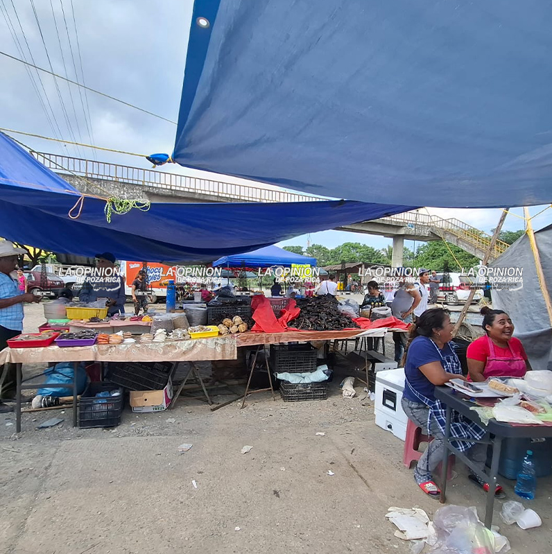 Tianguis dominical se traslada a Chapopote