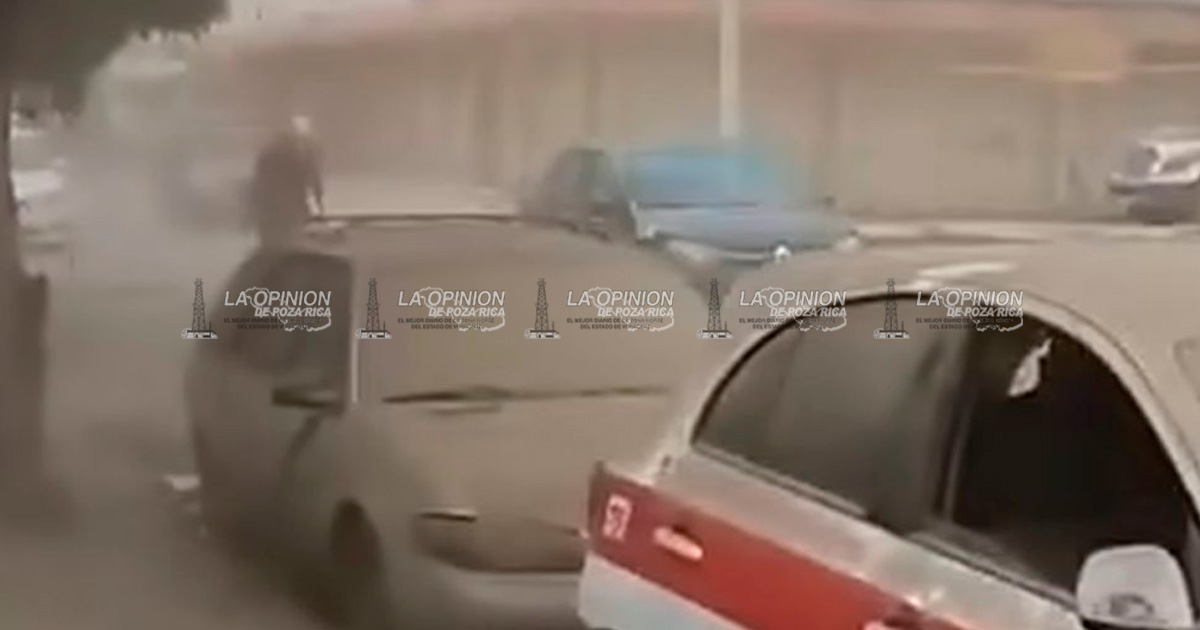 Nube de polvo cubre Poza Rica Nube de polvo cubre Poza Rica