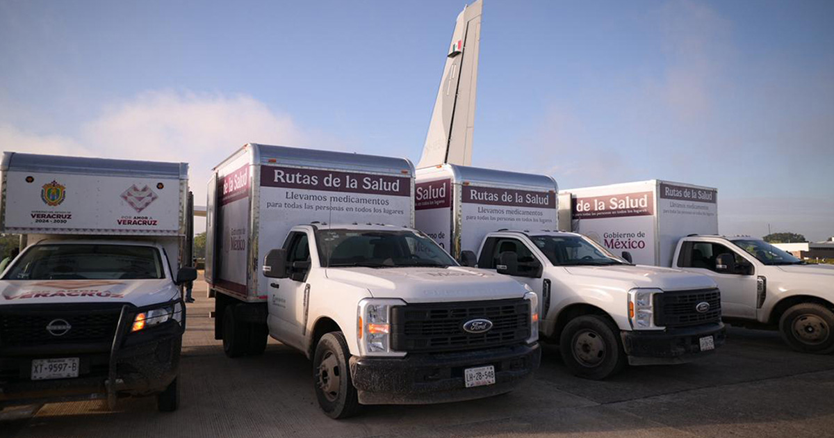 Llegan a Veracruz 18 toneladas de medicamentos y refuerzos para brigadas de salud