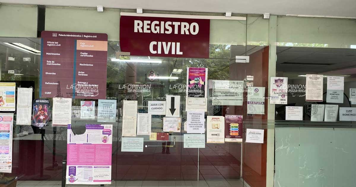 Reinicia este miércoles actividades el Registro Civil Reinicia este miércoles actividades el Registro Civil