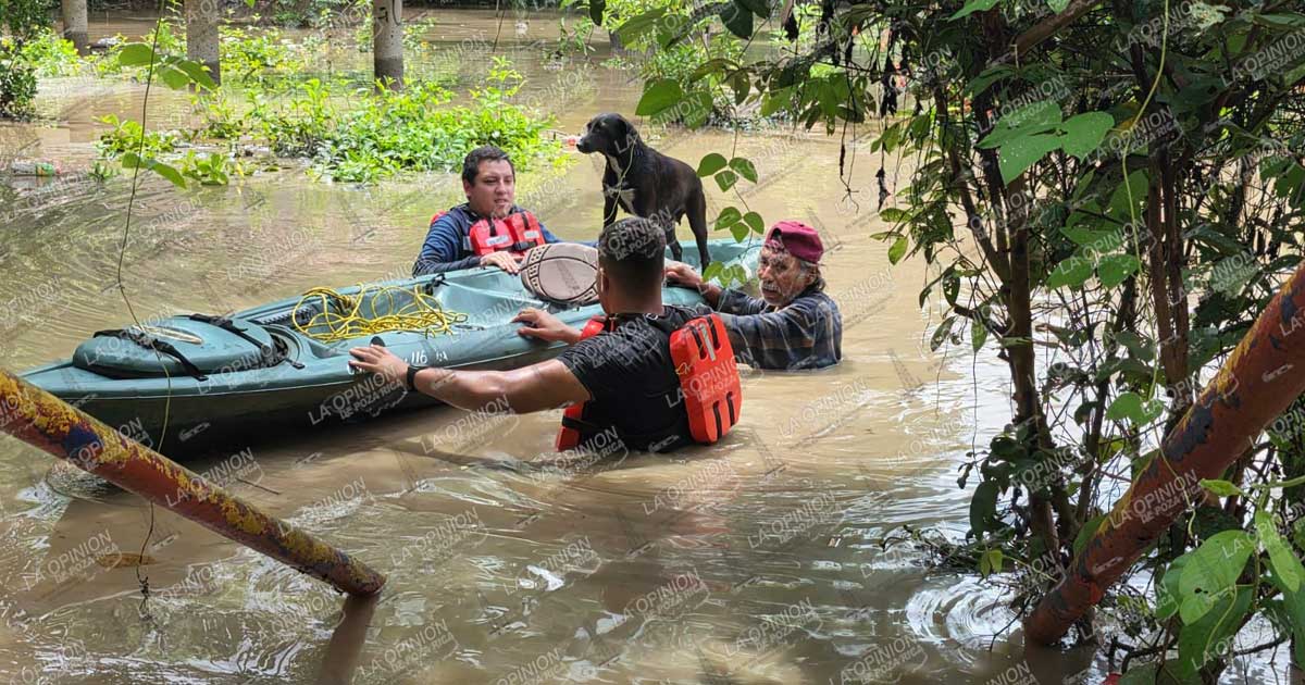 Rescatan a hombre y a su amigo fiel