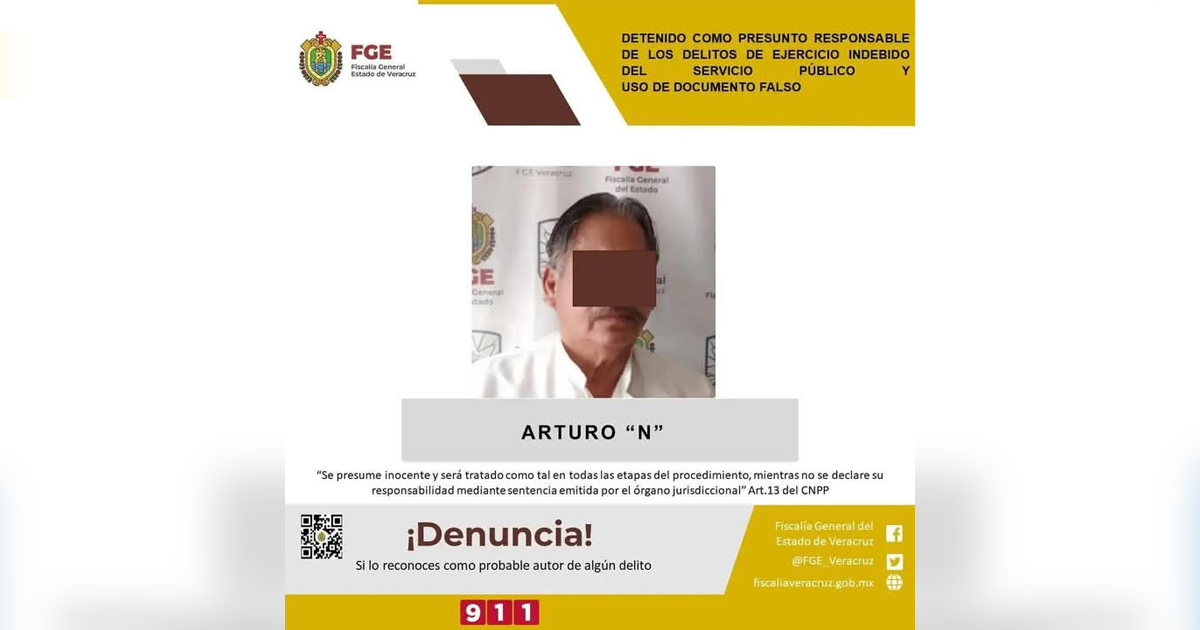 Detienen a exalcalde de Ángel R. Cabada por daño patrimonial Detienen a exalcalde de Ángel R. Cabada por daño patrimonial