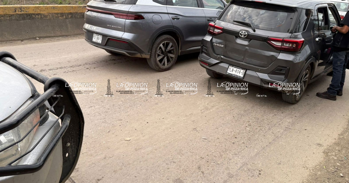 Chocan por alcance en Cazones 2 Chocan por alcance en Cazones 2