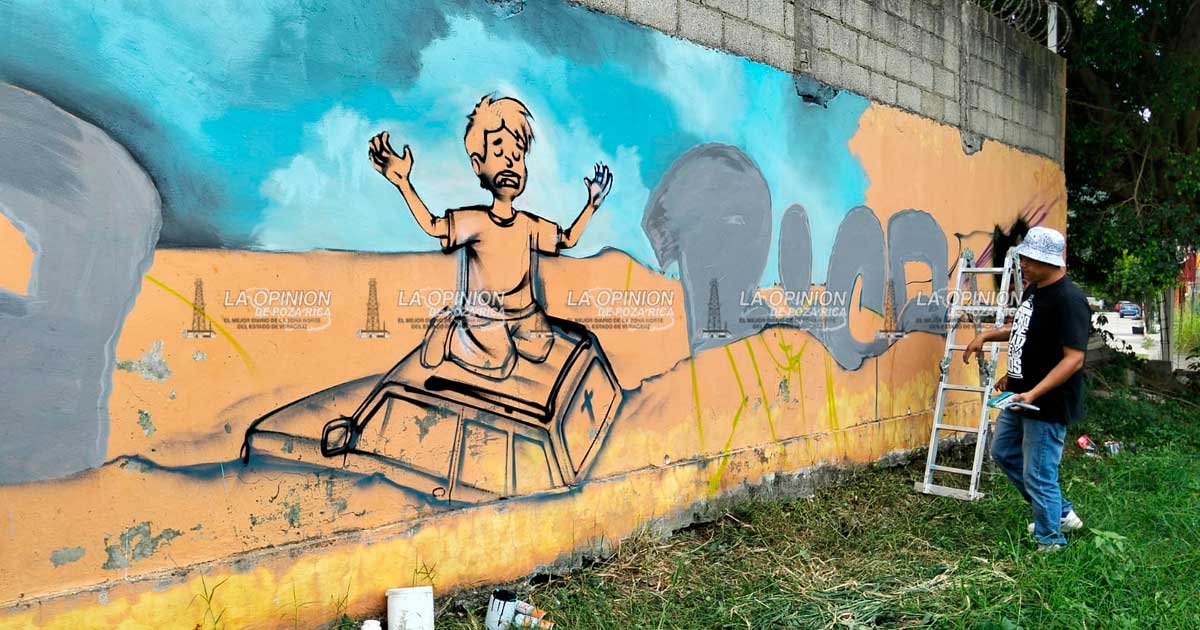 Artistas de Poza Rica se unen para crear mural en solidaridad con la comunidad Artistas de Poza Rica se unen para crear mural en solidaridad con la comunidad