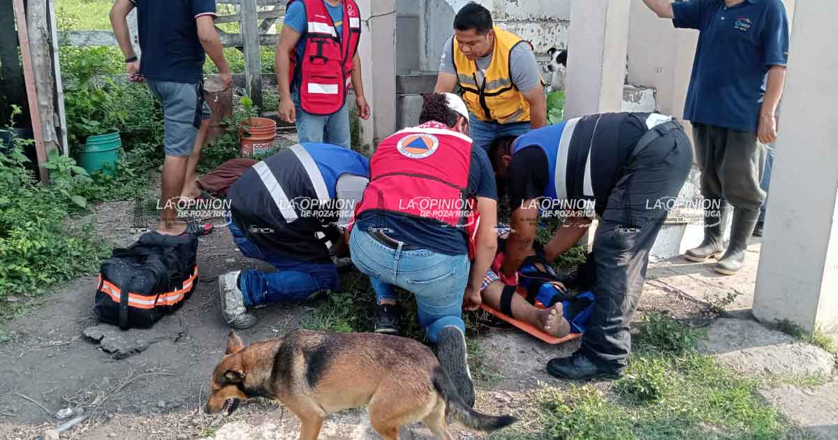 Trabajador de un rancho sufre probable fractura de cadera