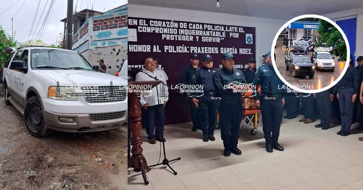 Rinden honores a policía que perdió la vida