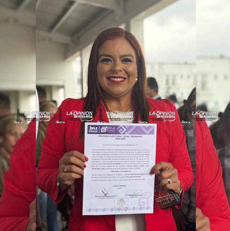 Gabriela Palacios recibe constancia por el PT como regidora electa de Poza Rica