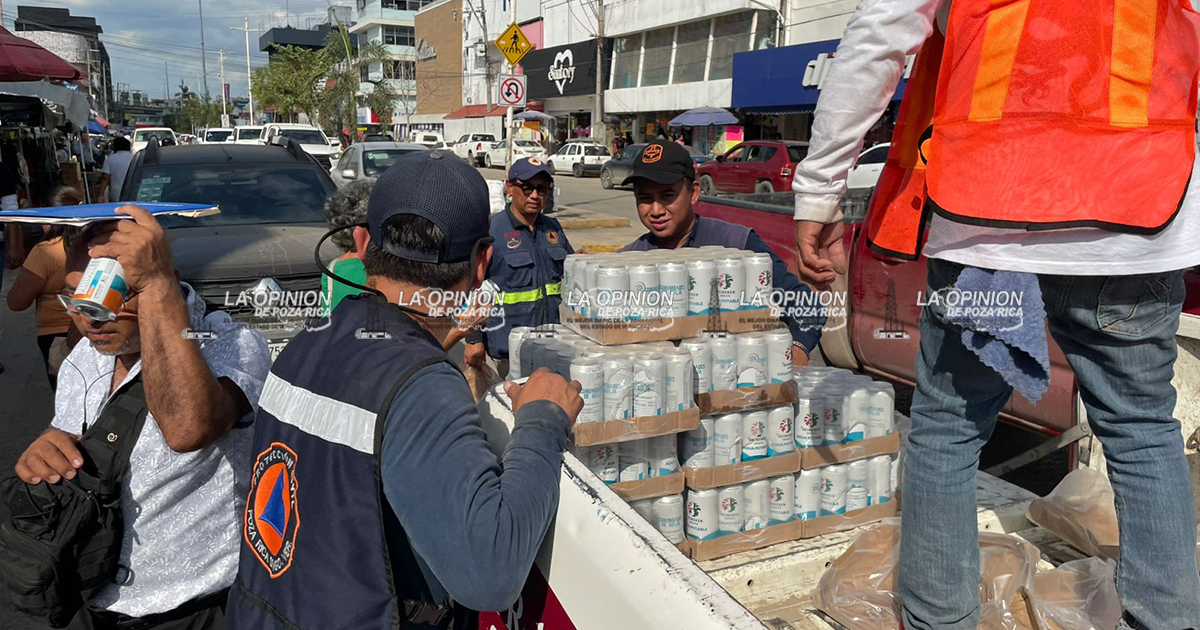 Habilita Protección Civil dos puntos de hidratación en la ciudad
