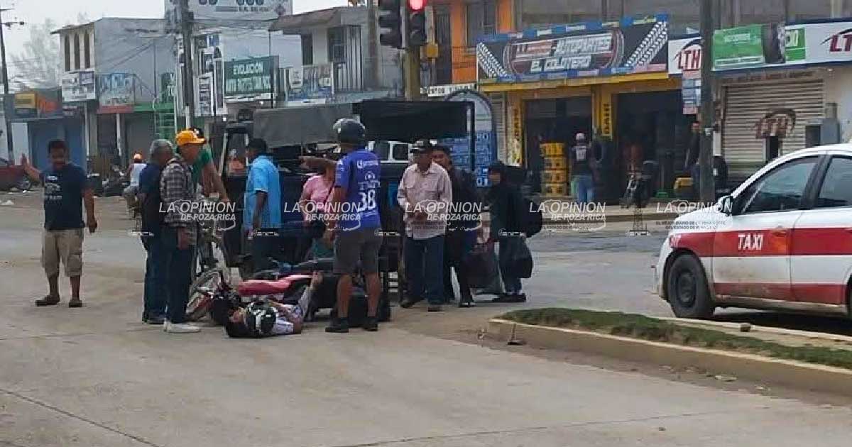 Choque entre mototaxi y motocicleta; un lesionado Choque entre mototaxi y motocicleta; un lesionado