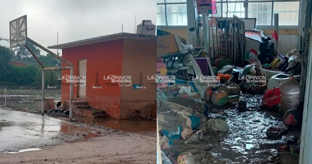 Campo de Futbol destruido por colapso de drenaje y lluvias del Frente Frío No. 16