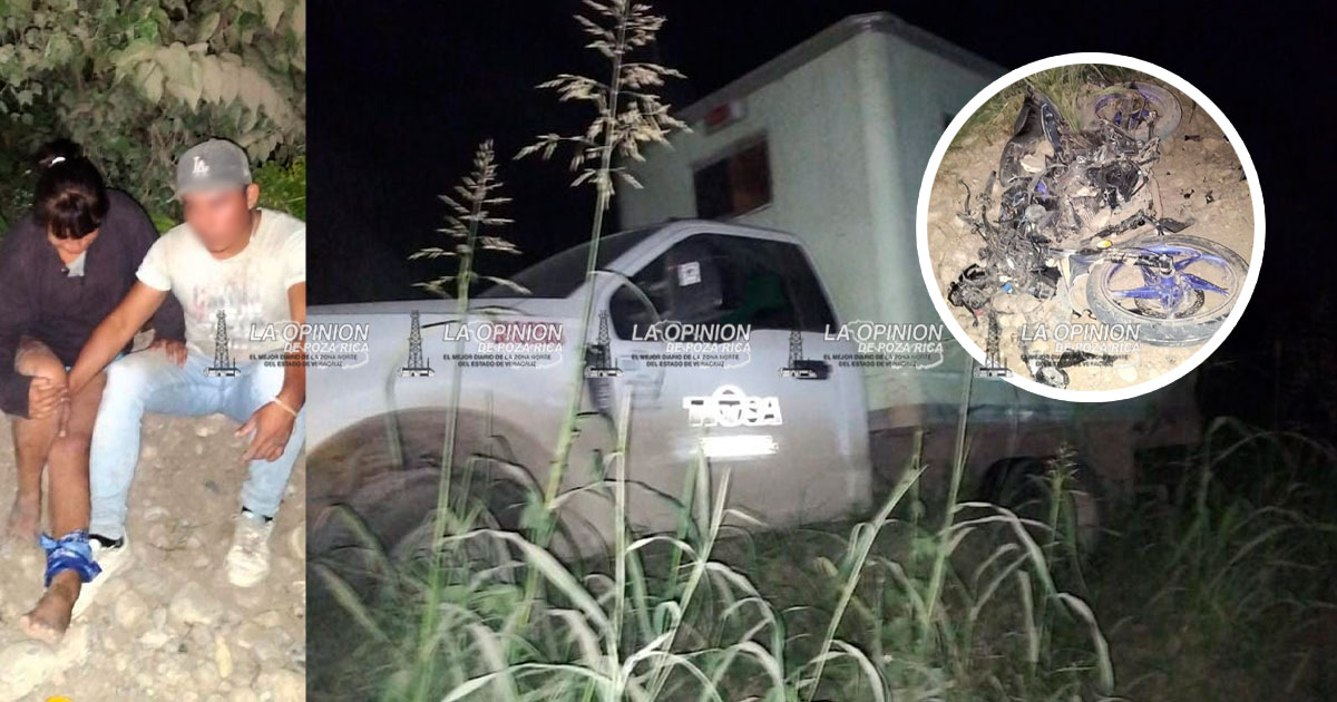 Camioneta atropella a pareja en motocicleta Camioneta atropella a pareja en motocicleta