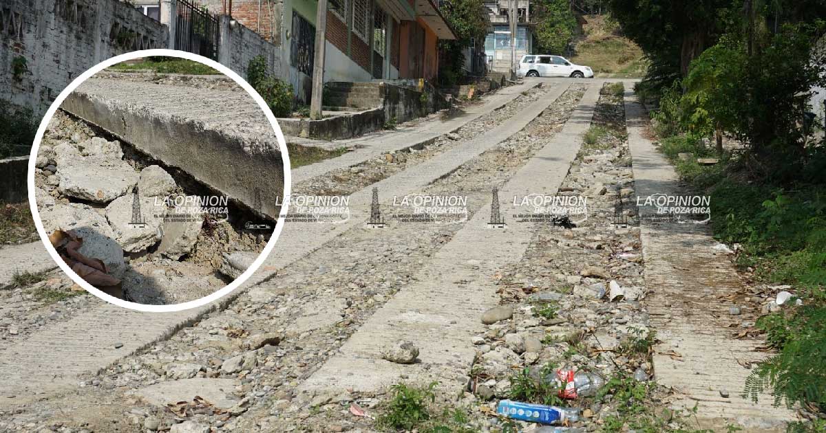 Solicitan mejoramiento de calle, luego de una reparación de drenaje