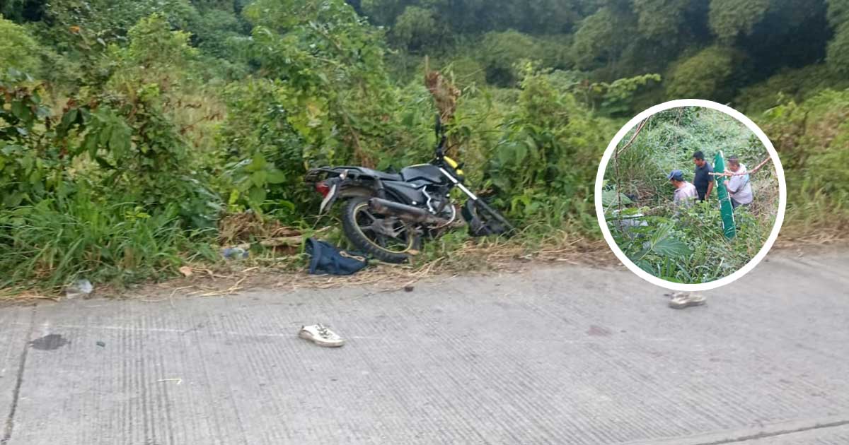 Joven resulta lesionado al derrapar en motocicleta