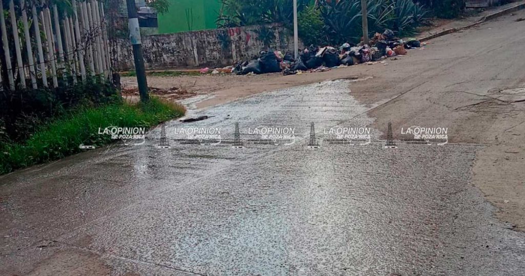 Cerros de basura y aguas negras por drenaje afectan a vecinos de El Mollejón
