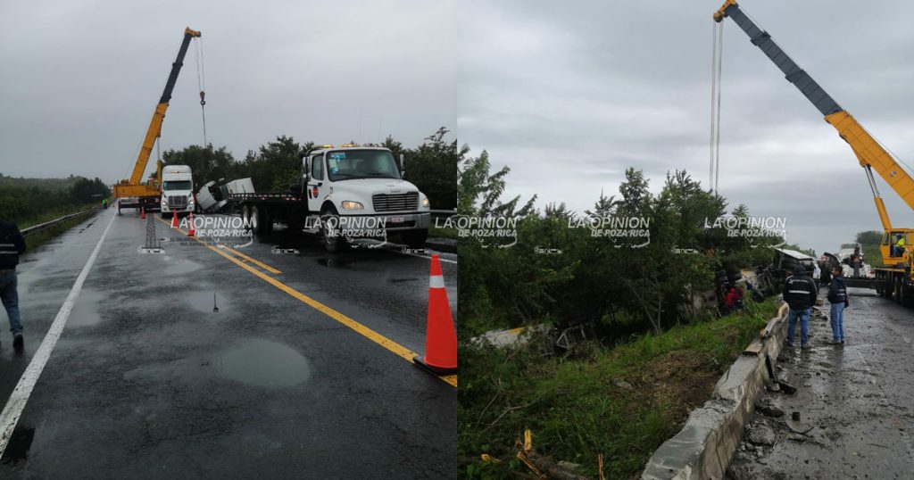 Por accidente cierran la Autopista Tuxpan-Tampico Por accidente cierran la Autopista Tuxpan-Tampico