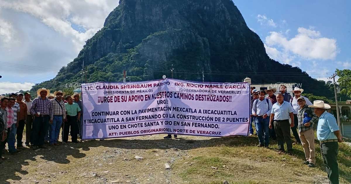 Exigen obras carreteras 32 pueblos originarios Exigen obras carreteras 32 pueblos originarios