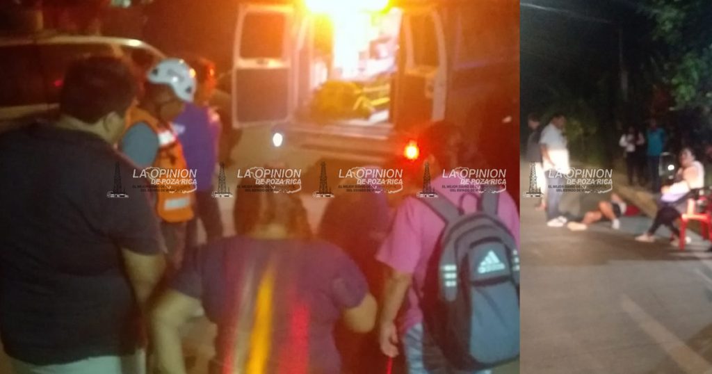 Motociclista lesionada; derrapa en carretera