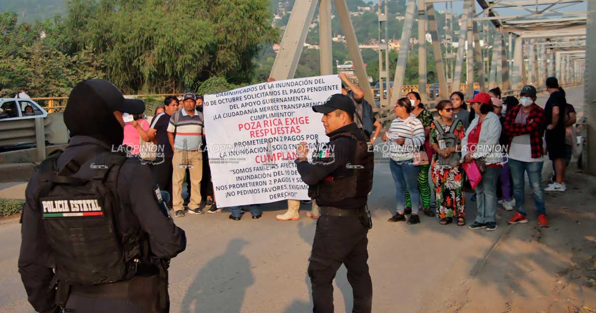 Cerrado el puente Cazones 1; damnificados exigen segundo pago
