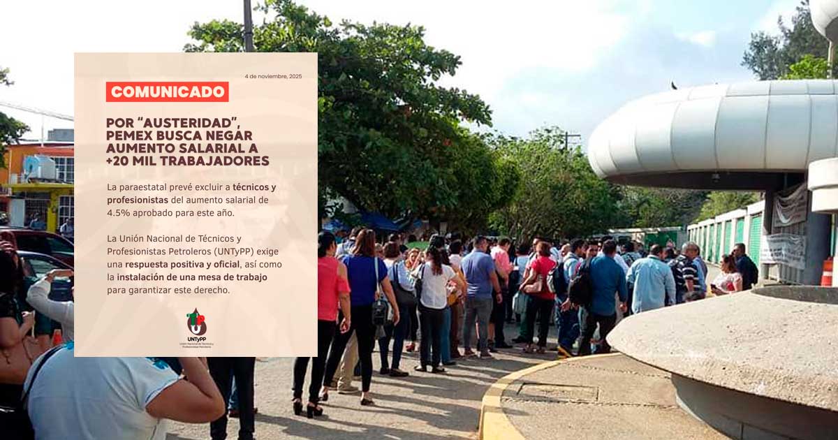 PEMEX NIEGA AUMENTO A +20 MIL PETROLEROS PEMEX NIEGA AUMENTO A +20 MIL PETROLEROS