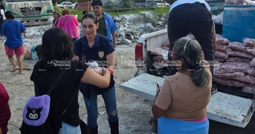 Lesli Ortiz no desampara a las familias damnificadas por la inundación Lesli Ortiz no desampara a las familias damnificadas por la inundación