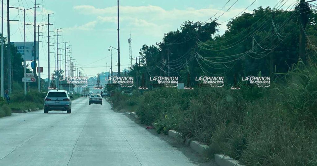 Denuncian falta de mantenimiento en boulevares de Poza Rica