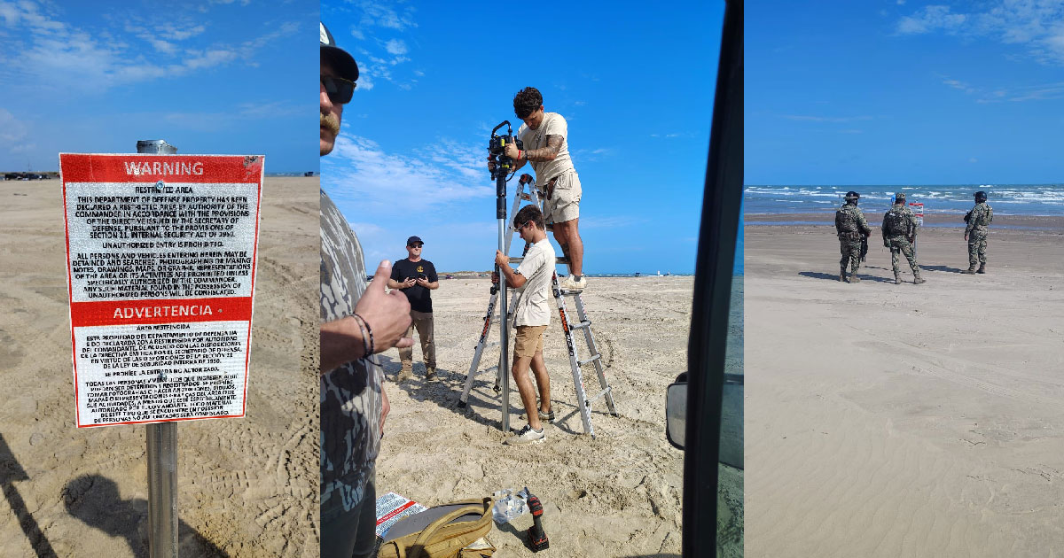 Presuntos agentes estadounidenses marcan playa mexicana como restringida Presuntos agentes estadounidenses marcan playa mexicana como restringida