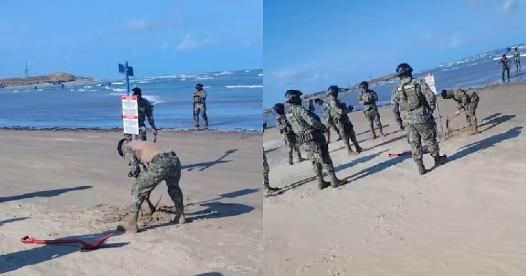 Presuntos agentes estadounidenses marcan playa mexicana como restringida Presuntos agentes estadounidenses marcan playa mexicana como restringida