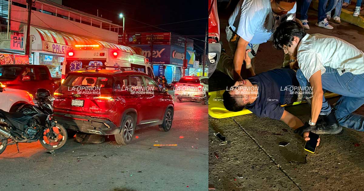 Motociclista lesionado en la colonia Cazones