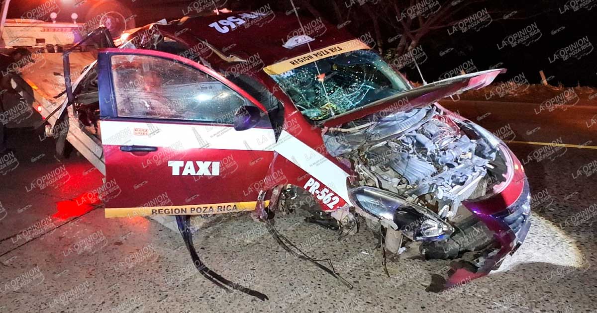 Terminó incrustado en la malla metálica Taxista y pasajero resultaron heridos