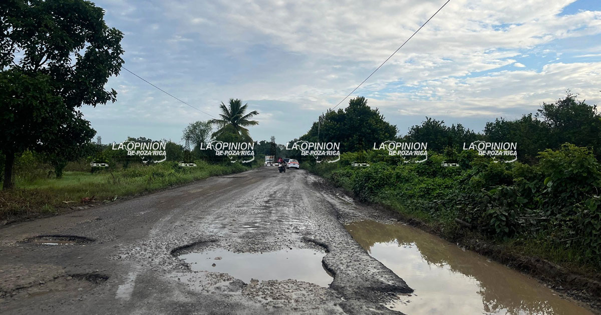 Persiste abandono en la carretera Álamo-Ojite Persiste abandono en la carretera Álamo-Ojite