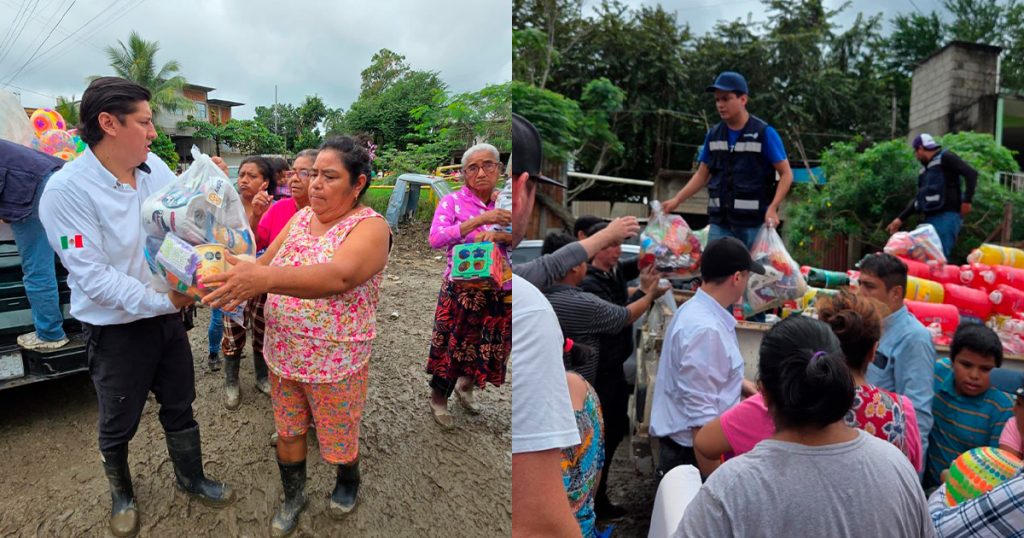 Colosio entrega apoyos en zonas afectadas por la inundación Colosio entrega apoyos en zonas afectadas por la inundación