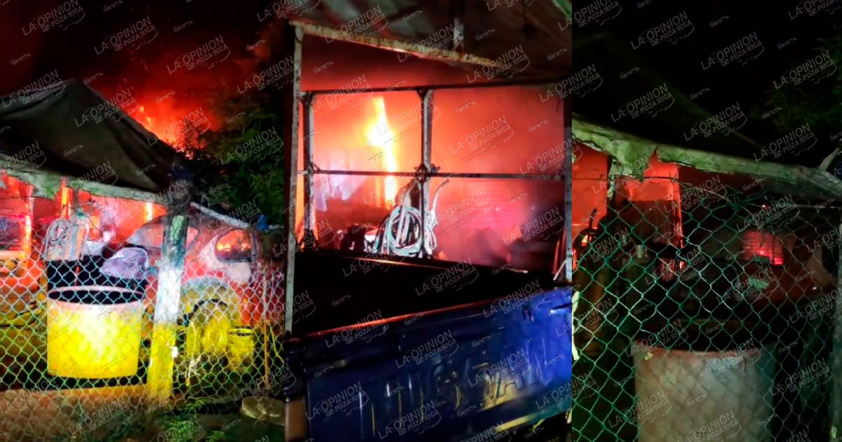 Taller quedó en cenizas Taller quedó en cenizas