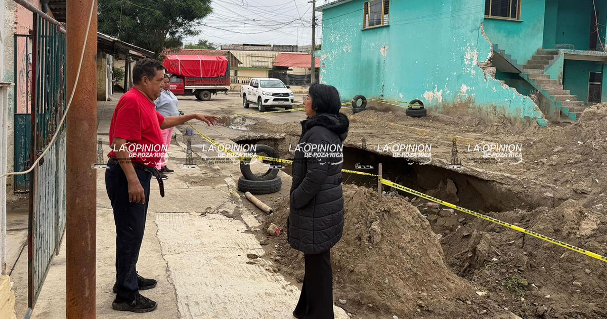 Socavón de la Ignacio de la Llave es atendido Socavón de la Ignacio de la Llave es atendido