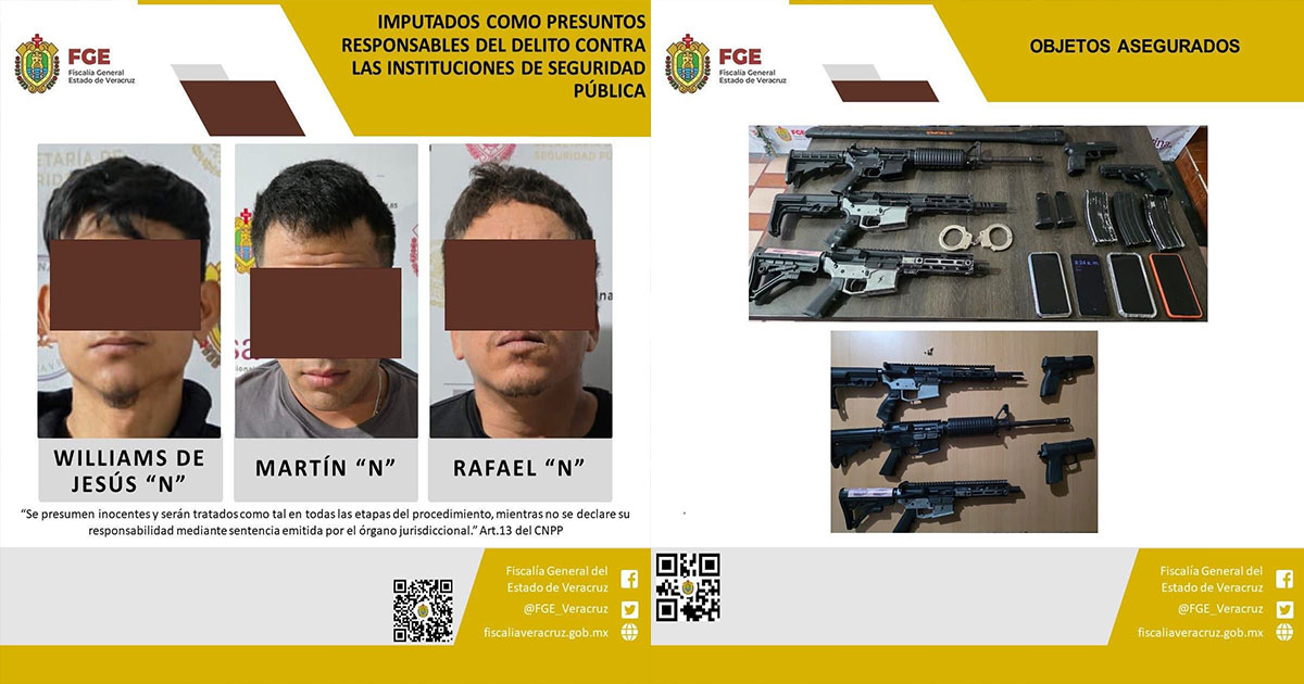 Tres detenidos tras cateo Tres detenidos tras cateo