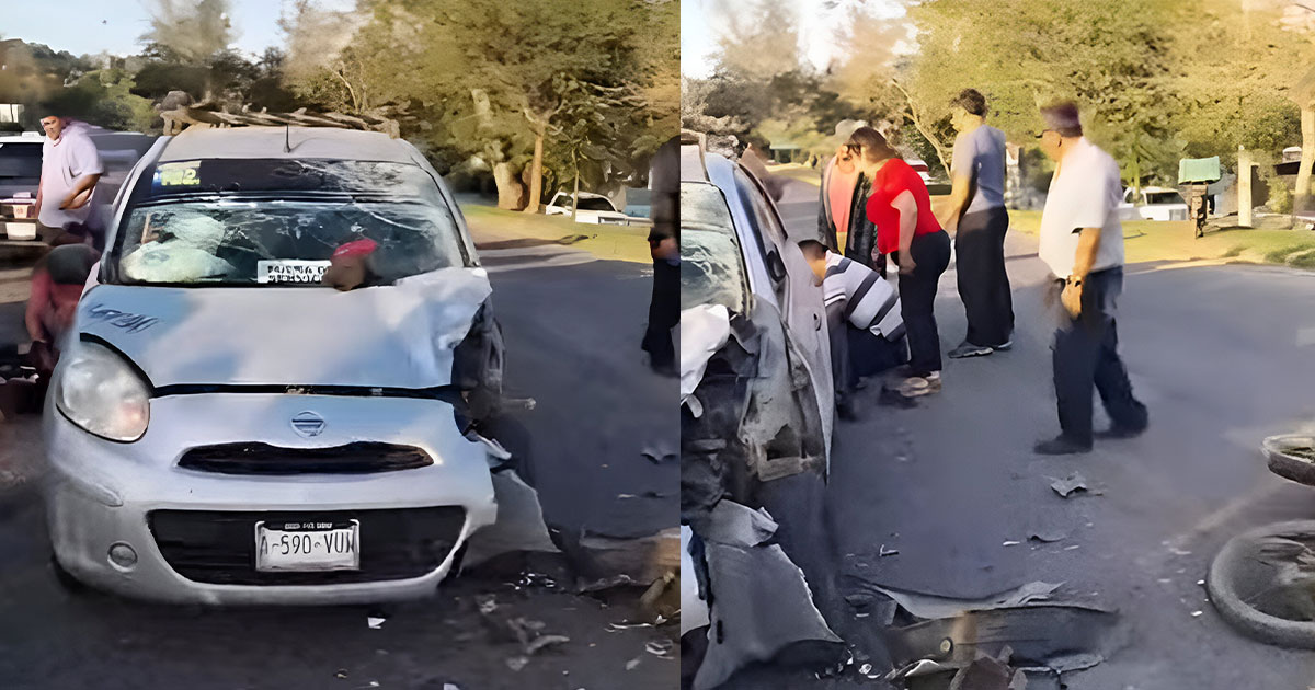 Pareja lesionada en aparatoso accidente