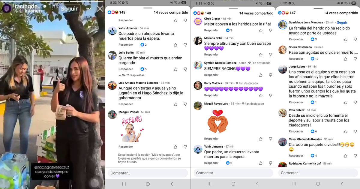Atacan a Racing Veracruz en redes sociales tras entrega de tortas en hospital Atacan a Racing Veracruz en redes sociales tras entrega de tortas en hospital