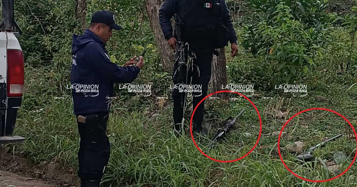 Aseguran armas tras reporte al C4 Aseguran armas tras reporte al C4