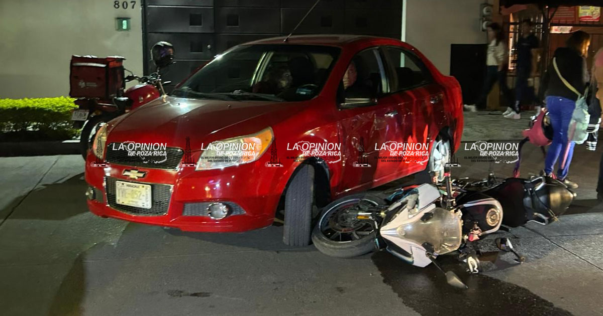 Maniobra imprudente la mandó al suelo Maniobra imprudente la mandó al suelo