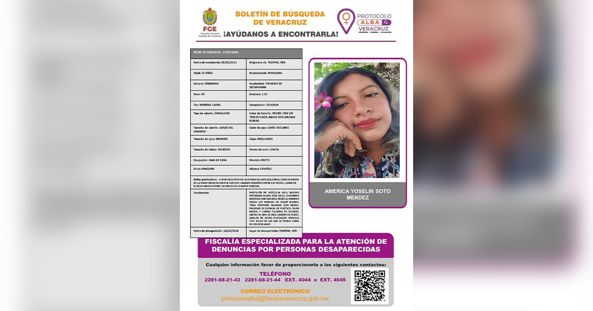 Buscan a Rubí en Tuxpan Buscan a Rubí en Tuxpan