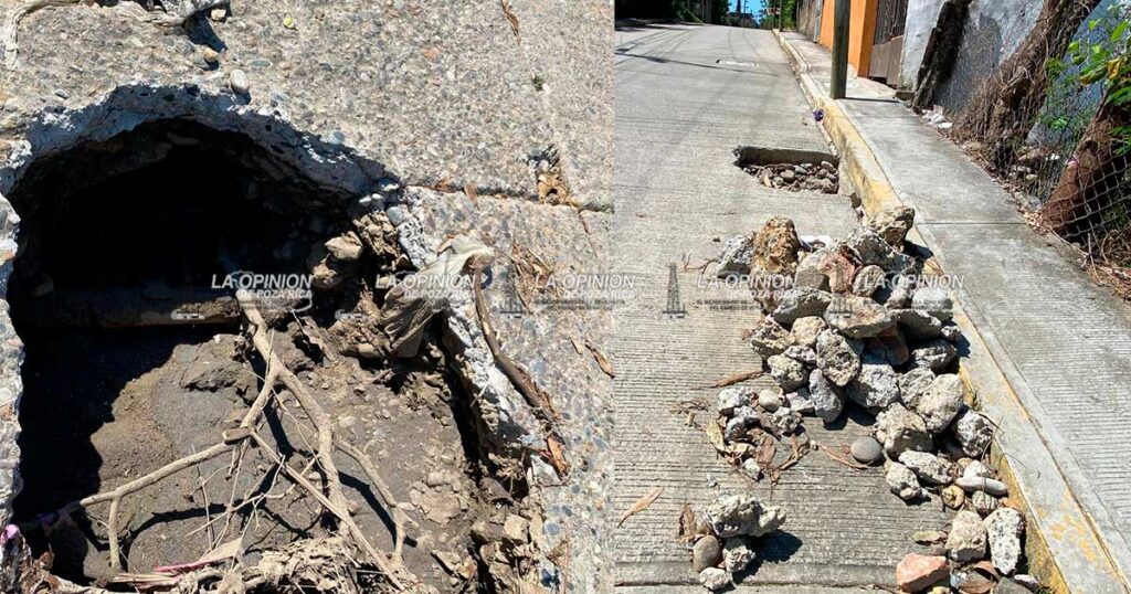 Abren enorme agujero a mitad de calle en la Fausto Dávila Solís Abren enorme agujero a mitad de calle en la Fausto Dávila Solís