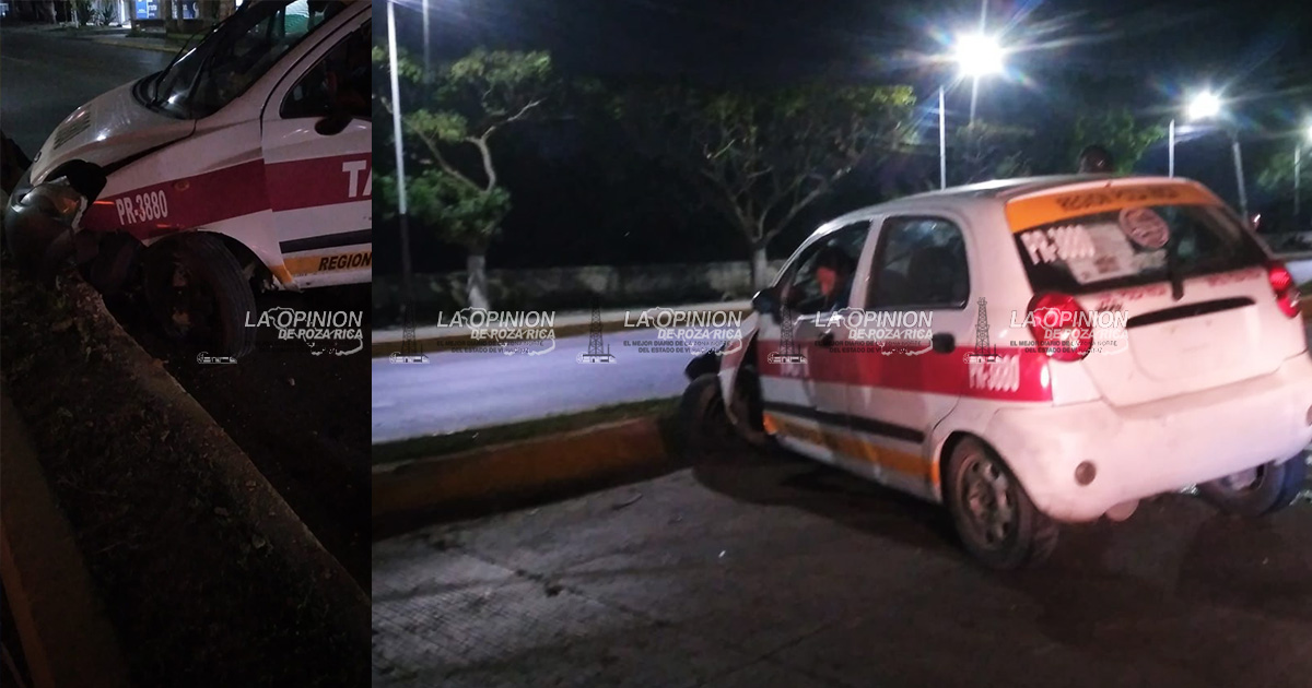 Se dio con todo contra el camellón Se dio con todo contra el camellón