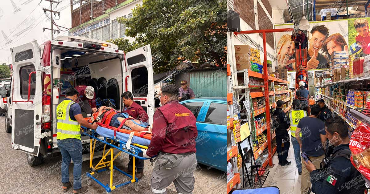 Empleado queda atrapado en elevador Empleado queda atrapado en elevador
