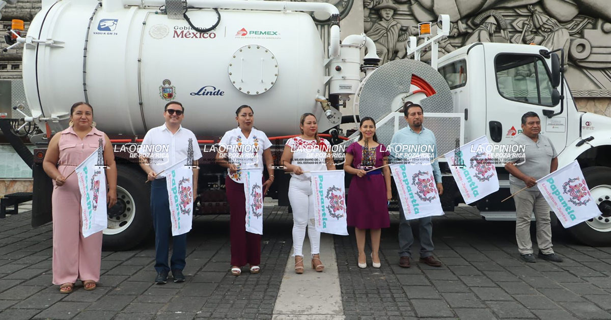 Entra en operación camión vactor donado por PEMEX Entra en operación camión vactor donado por PEMEX