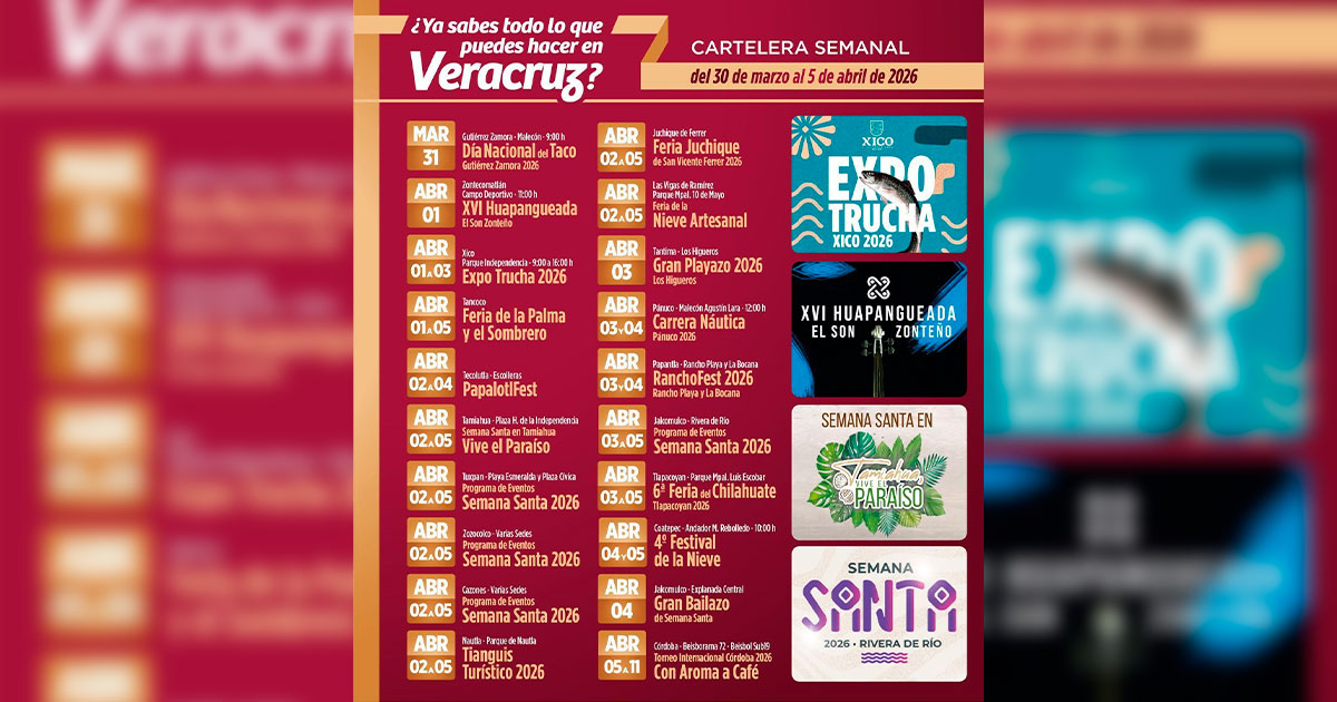 Inicia Semana Santa con actividades turísticas en municipios de Veracruz Inicia Semana Santa con actividades turísticas en municipios de Veracruz