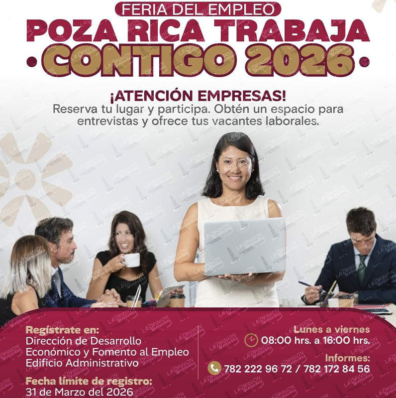 Convocan a empresas a participar en la Feria del Empleo “Poza Rica Trabaja Contigo 2026”